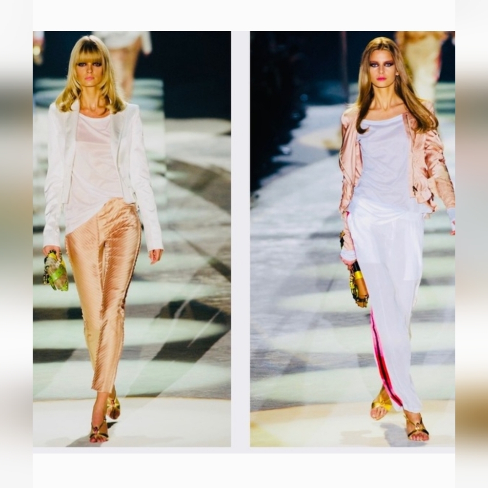 Gucci x Tom Ford Vintage 04' Farewell Runway Gold Metallic Python Sandals COA 6½ - Picture 4 of 16